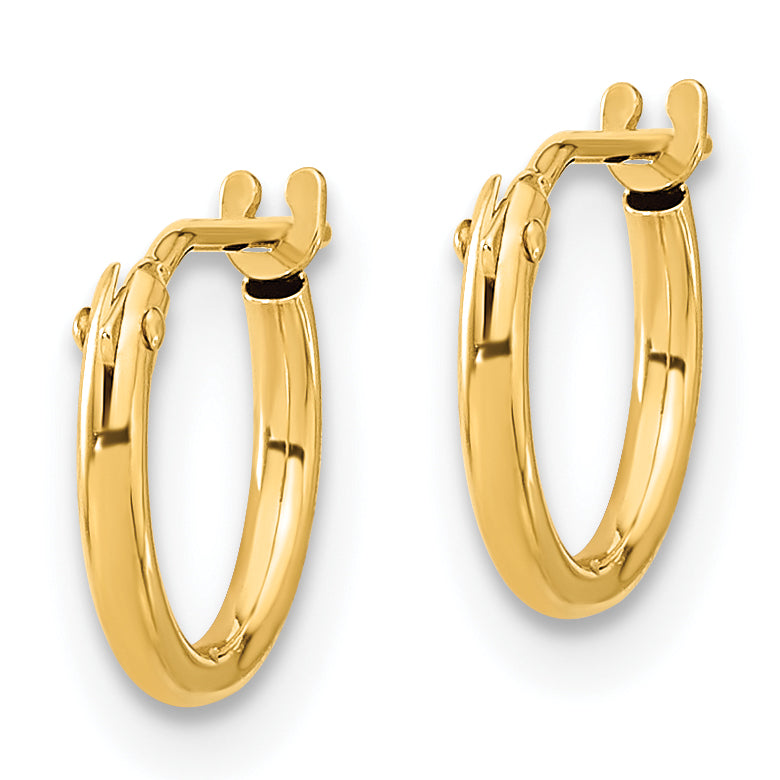 Aretes Tipo Argolla Madi K en Oro de 14k