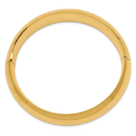 Brazalete Bangle 14K Oro Amarillo Pulido de 17 mm con Bisagra