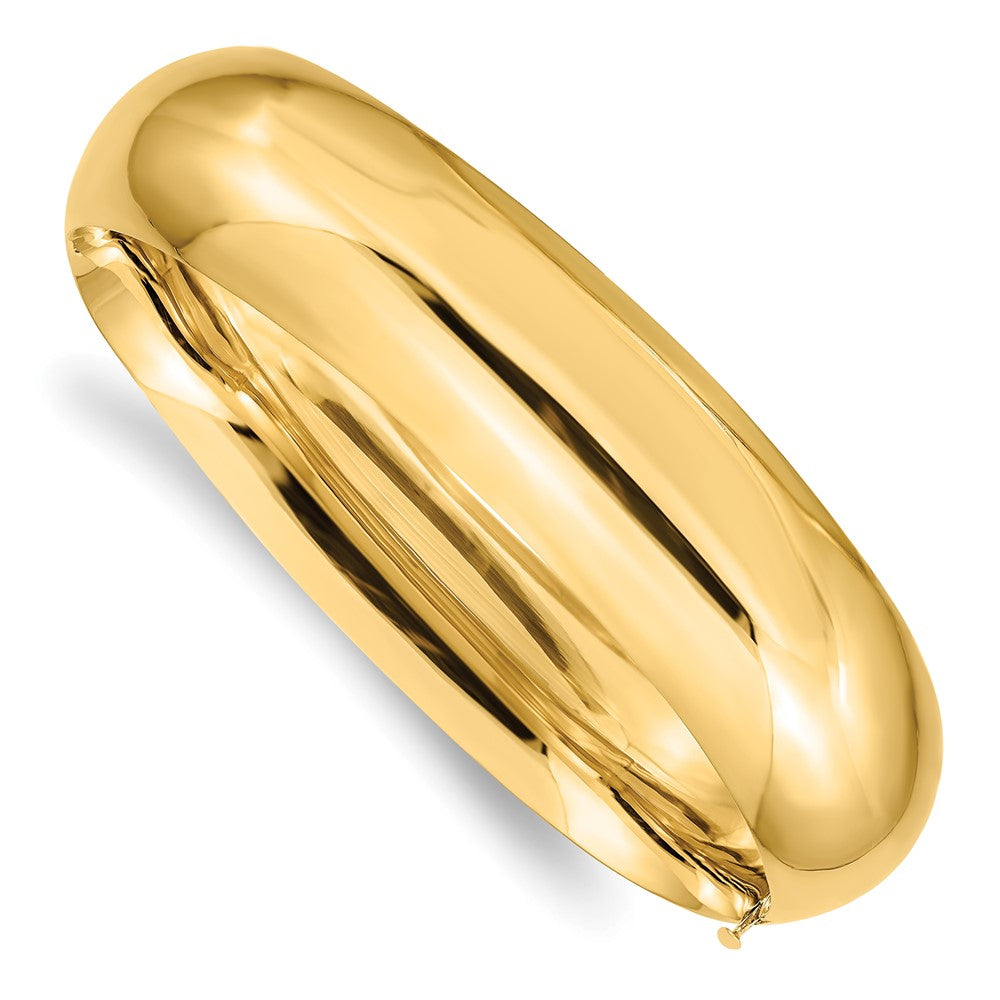 Brazalete Bangle 14K Oro Amarillo Pulido de 17 mm con Bisagra