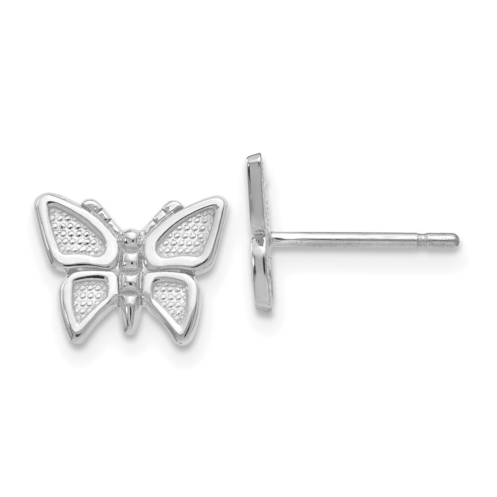 Pendientes de Mariposa en Oro Blanco de 14k