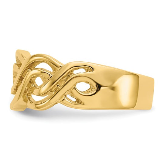 Anillo de Infinito en Oro Amarillo de 14k