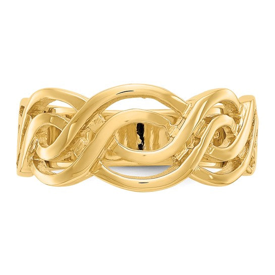 Anillo de Infinito en Oro Amarillo de 14k