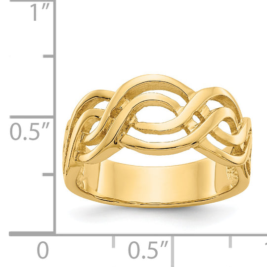 Anillo de Infinito en Oro Amarillo de 14k