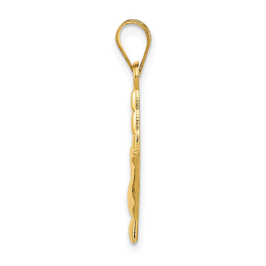 Dije en Oro Amarillo de 14k "I Love You" en Lengua de Señas