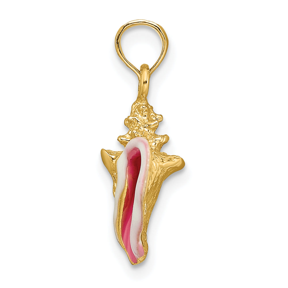 Péndulo 3D de Concha Enameled de 14k