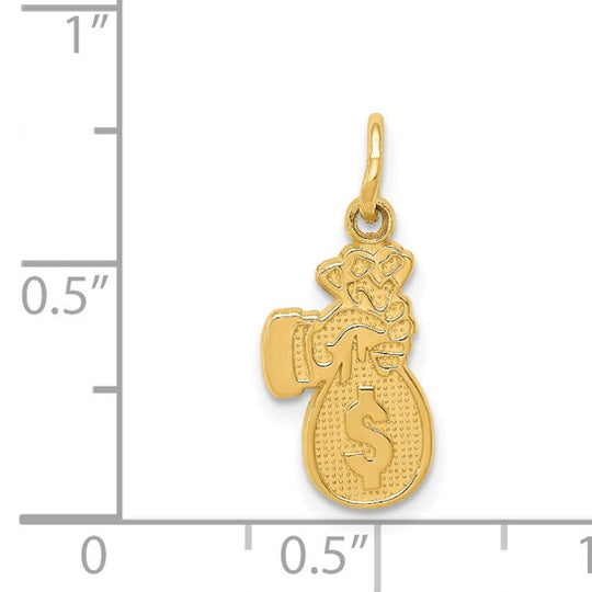 Dije de Bolsa de Dinero en Oro 14K