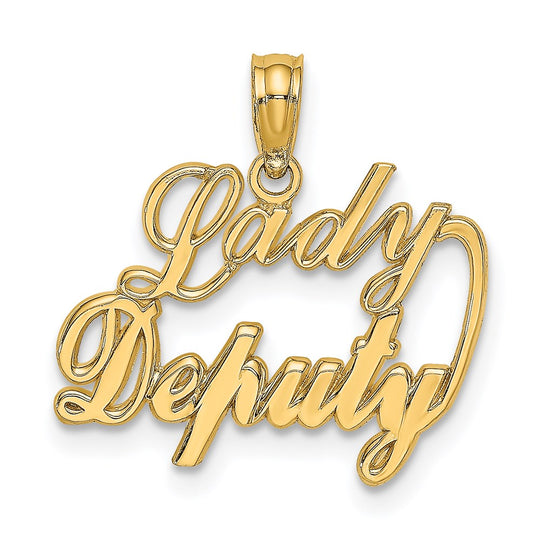 Colgante Lady Deputy en Oro Amarillo 14K