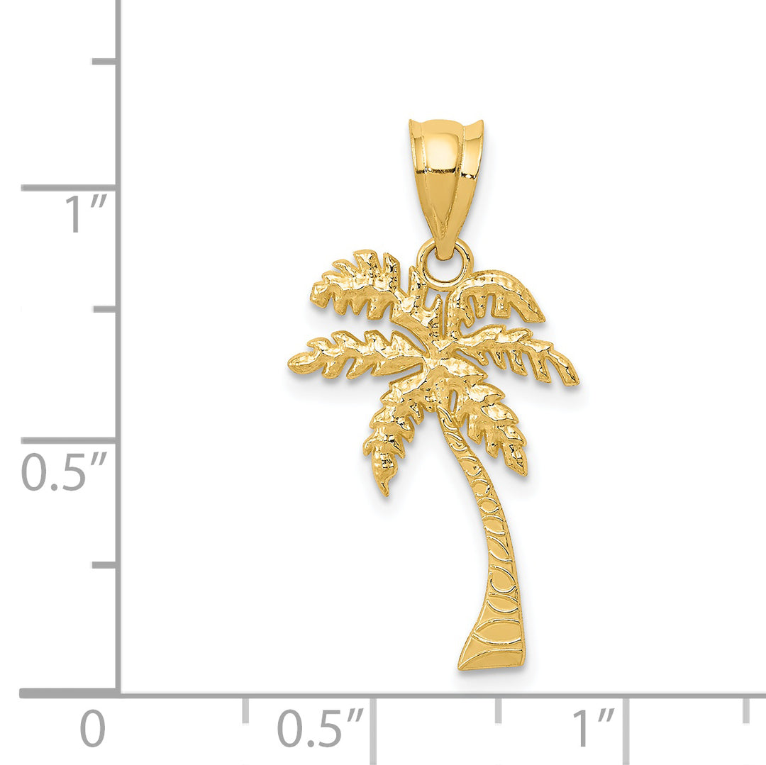 Colgante Mini Árbol de Palma en Oro Amarillo de 14K