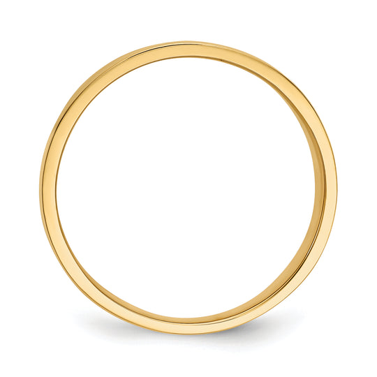 Anillo de Banda de Cigarro Tapered de 15mm con Parte Superior Plana en Oro Amarillo de 14k