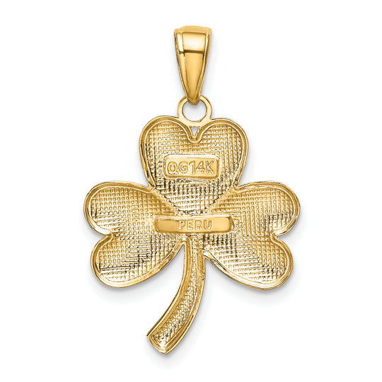 Colgante de Trébol en Oro 14K