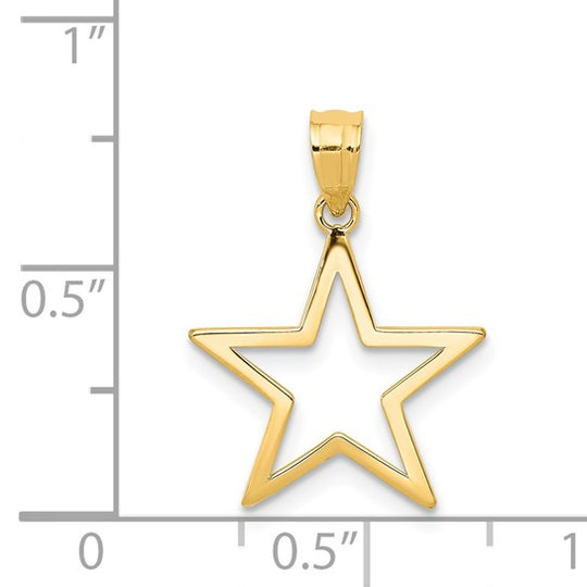 Colgante de Estrella en Oro Amarillo de 14K