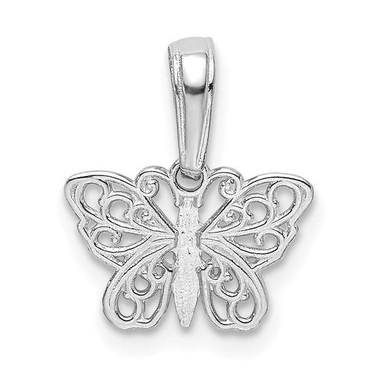 Colgante "Mariposa Filigrana" en Oro Blanco de 14K