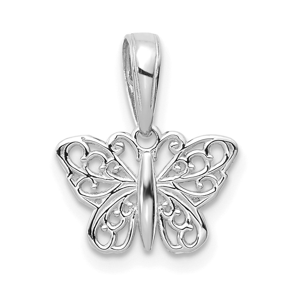 Colgante "Mariposa Filigrana" en Oro Blanco de 14K