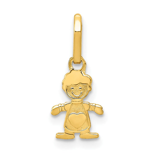 Dije de Niño en Oro Amarillo Pulido de 14K