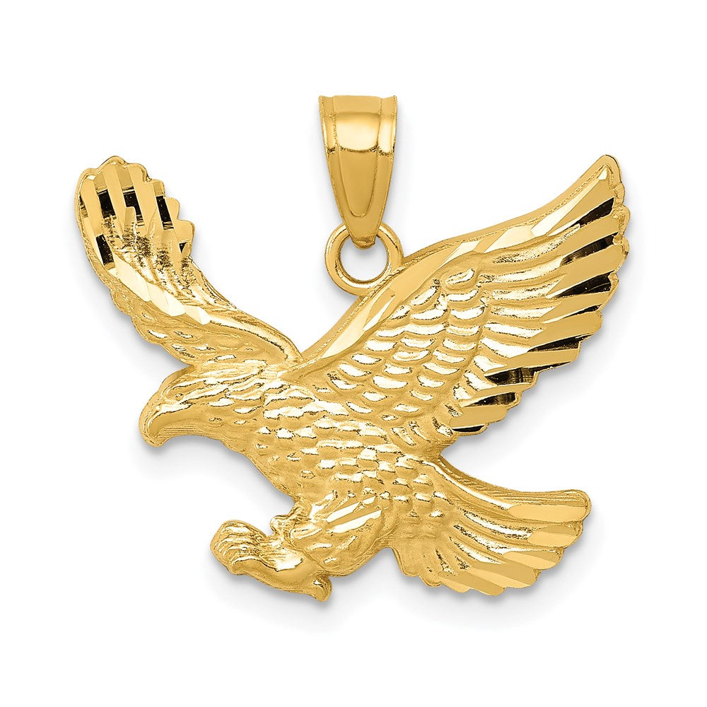 Colgante Águila Cortado a Diamante en Oro de 14k