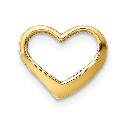 Dije de Corazón Flotante en Oro de 14K