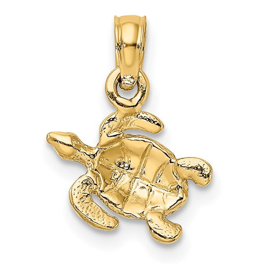 Colgante Tortuga Marina Texturizada en Oro de 14K