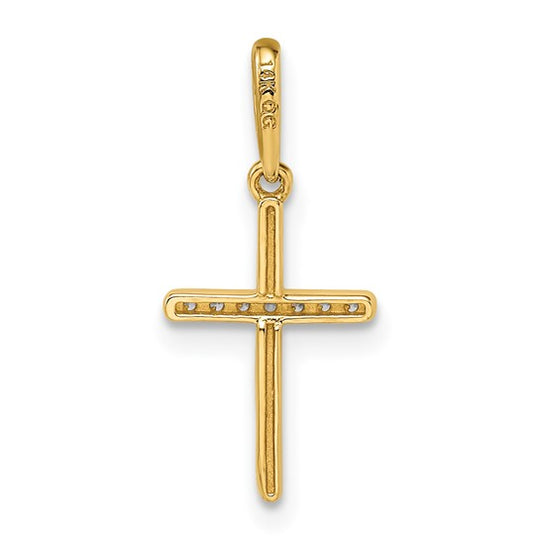 Colgante Cruz con Circonitas (CZ) de Oro 14K