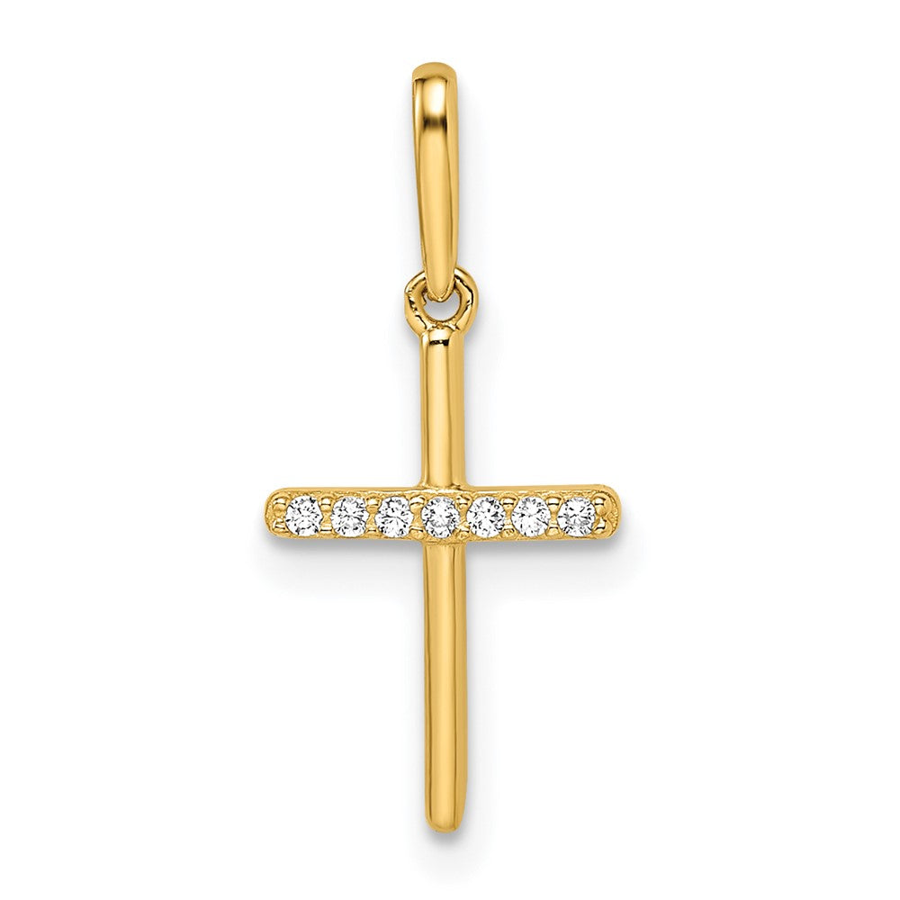 Colgante Cruz con Circonitas (CZ) de Oro 14K