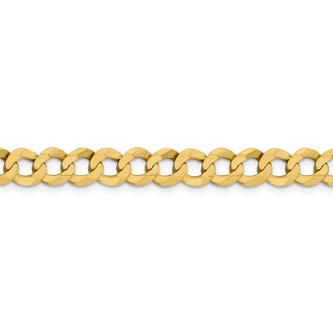 Cadena Cubana Plana Liviana de 8.3 mm en Oro Amarillo de 14k