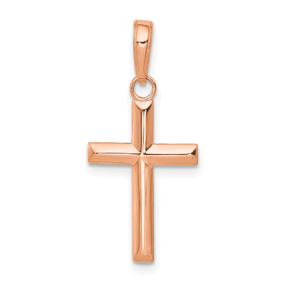 Colgante de Cruz Pequeña en Oro Rosa de 14K