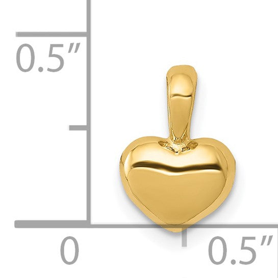 Colgante Corazón Acabado Pulido 14K