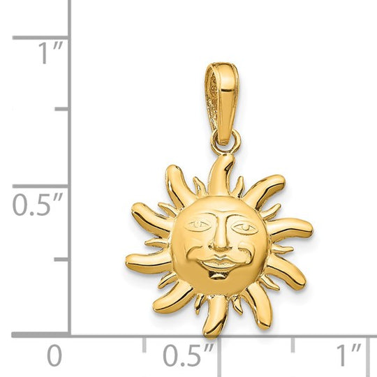 Dije 14k Sol Pequeño Pulido