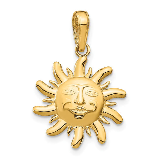 Dije 14k Sol Pequeño Pulido