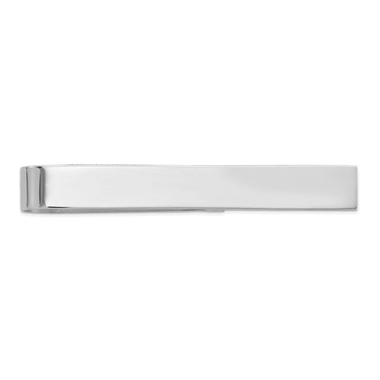 Barra para Corbata Pulida de Oro Blanco 14k