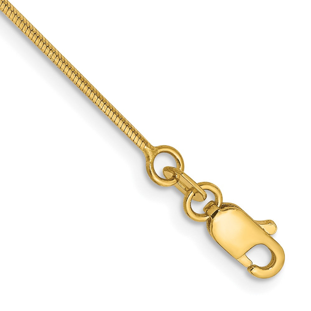 Tobillera con Cadena de Serpiente Octogonal de 14k y 0.8 mm