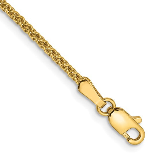 Pulsera 14K Oro Amarillo 7 pulgadas 1.7mm Spiga con Cierre de Langosta