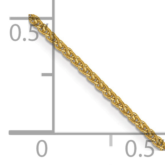 Spiga D/C de 14k y 1,05 mm con cadena con cierre de langosta