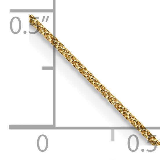 Spiga de 14k y 0,85 mm con cadena con cierre de langosta