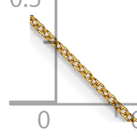 Cadena con Cierre de Anillo de Resorte de 0.9 mm en Oro Amarillo de 14k