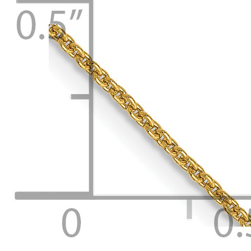 Cadena con Cierre de Langosta de 0.9 mm en Oro de 14k