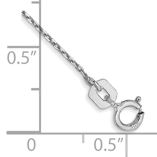 Cadena para Tobillo con Cierre de Anillo de Resorte Corte Diamante de 0.8 mm en Oro de 14k