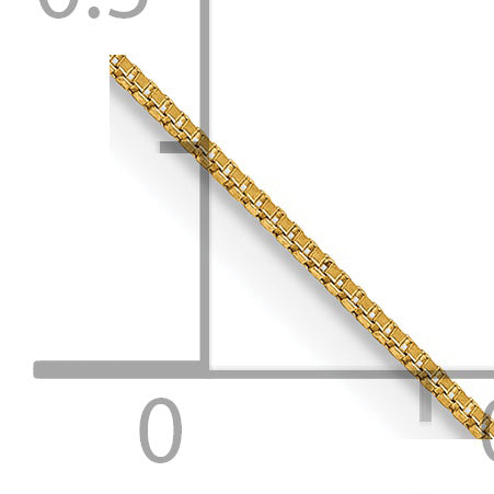 Caja de 14k y 0,5 mm con cadena con cierre de langosta