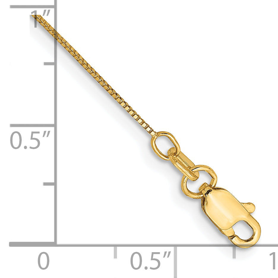 Tobillera de cadena con cierre de langosta de 14k y 0,5 mm