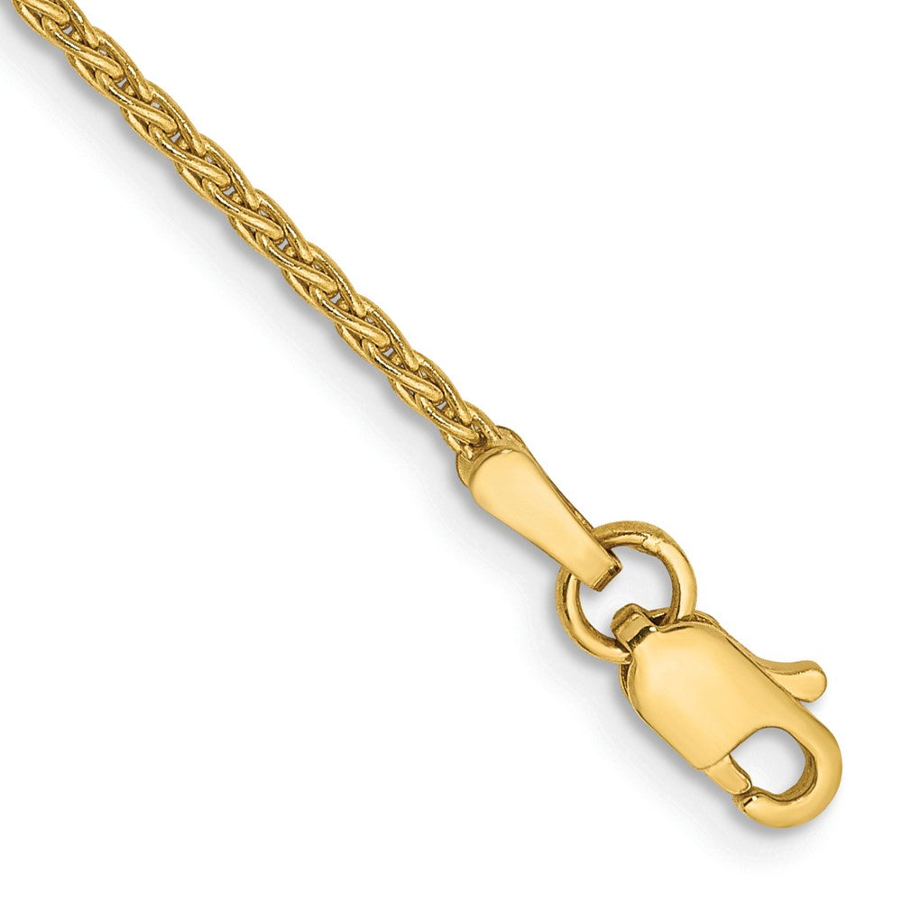 Pulsera Parisina de Trigo de 1.5mm en Oro Amarillo de 14k con Cierre de Langosta de 7 pulgadas