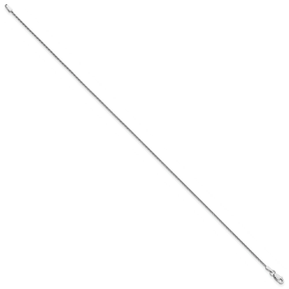 Tobillera de Cadena de Trigo Parisina de 14k WG de 0.055 in D/C