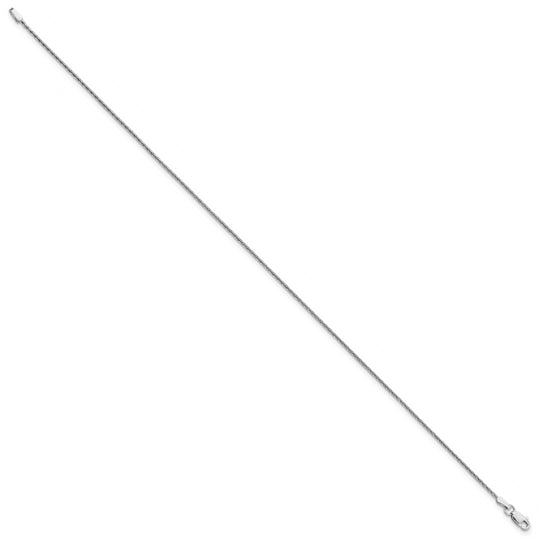 Tobillera de Cadena de Trigo Parisina de 14k WG de 0.055 in D/C