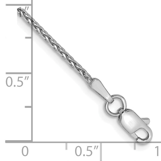 Tobillera de Cadena de Trigo Parisina de 14k WG de 0.055 in D/C