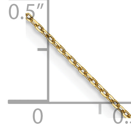 Cadena con Cierre de Langosta Corte Diamante de 0.8 mm en Oro de 14k