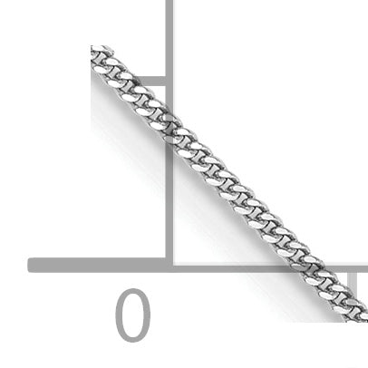 Cadena de Colgante 14K de 13 pulgadas, 0.9mm Curb con Cierre de Anillo de Resorte