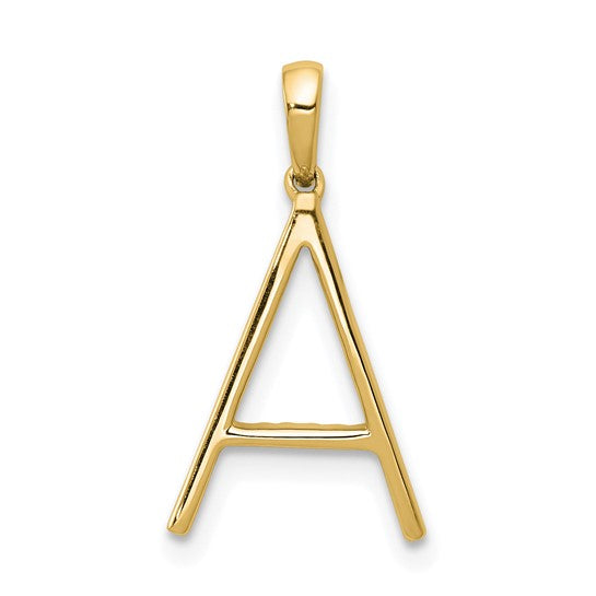 Colgante Inicial "A" en Oro Amarillo de 14k con Diamante