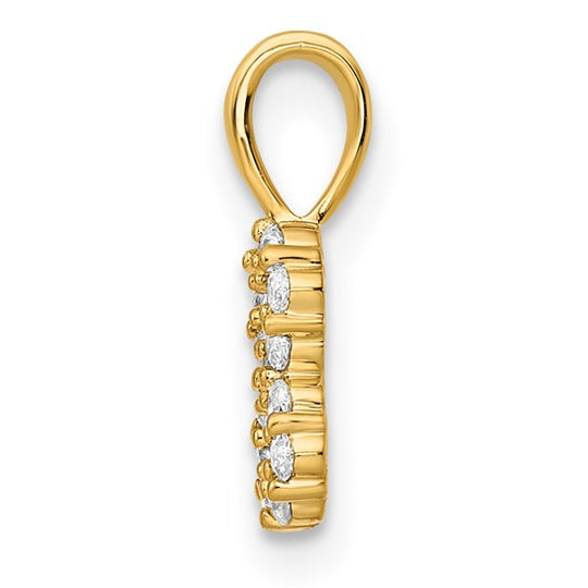 Colgante Número 8 en Oro Amarillo de 14k con Diamante