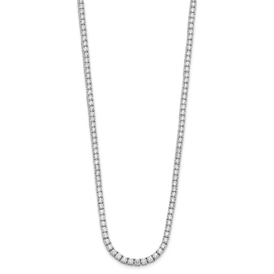 Collar Tennis de Diamantes Lab Creado de 10 quilates en Oro Blanco de 14k: