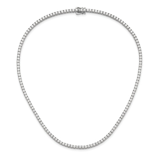 Collar Tennis de Diamantes Lab Creado de 10 quilates en Oro Blanco de 14k: