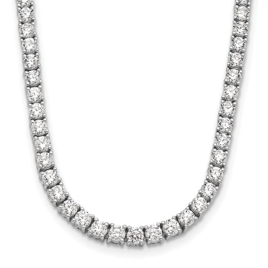 Collar Tennis de Diamantes Lab Creado de 10 quilates en Oro Blanco de 14k: