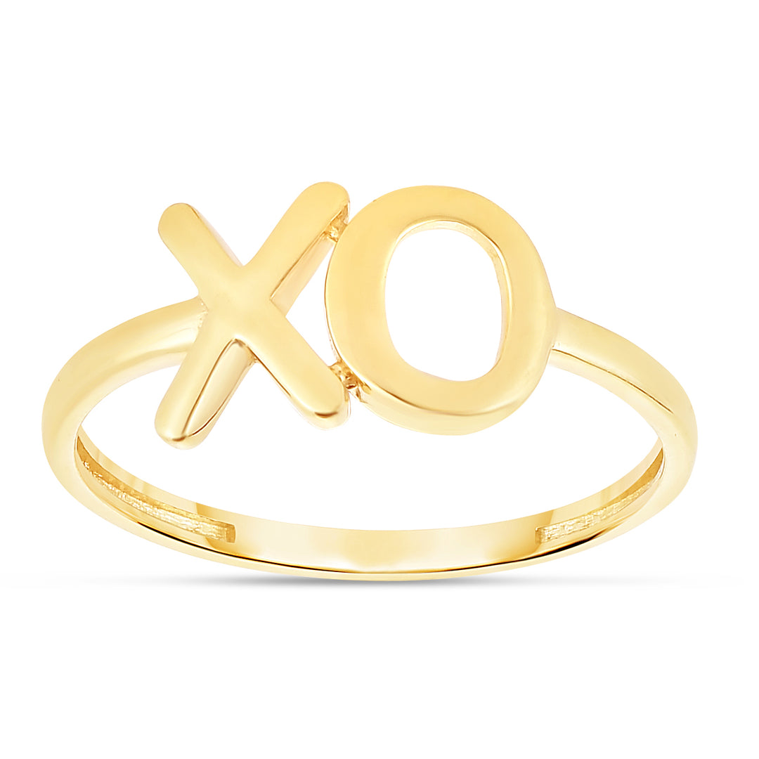 Anillo "XO" en Oro Amarillo de 14k